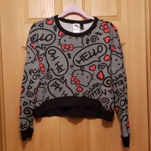 Cropped Hello Kitty Sweater